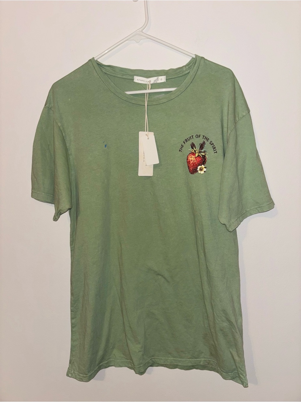 Altar'd State Green Short-Sleeve Tee with Fruit Graphic
